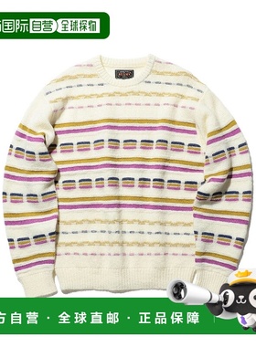 1h可退 日本直邮BEAMS PLUS男装 立体提花宽松针织衫 半高领设计