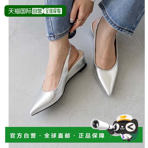 日本直邮Menue 尖头后带楔跟女鞋 ME8623BW003182皮鞋单鞋厚底