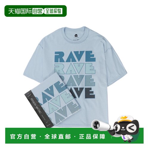 1h可退 日本直邮ISNESS MUSIC 男士RAVE印花T恤 RAVE5ST01短袖