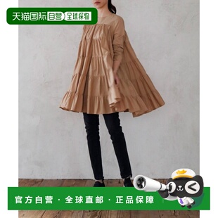 衬衫 女士百分百棉质层叠设计宽松长款 优 日本直邮ELFRANK 1h可退