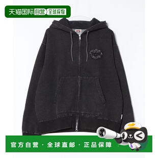 1h可退 日本直邮BEN DAVIS 男女同款 裡加絨 全拉鏈連帽外套 磨損