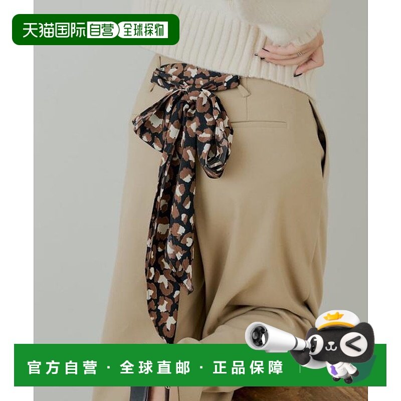 1h可退 日本直邮官方授权 【SALON by Chico】附丝巾腰带双褶羊毛