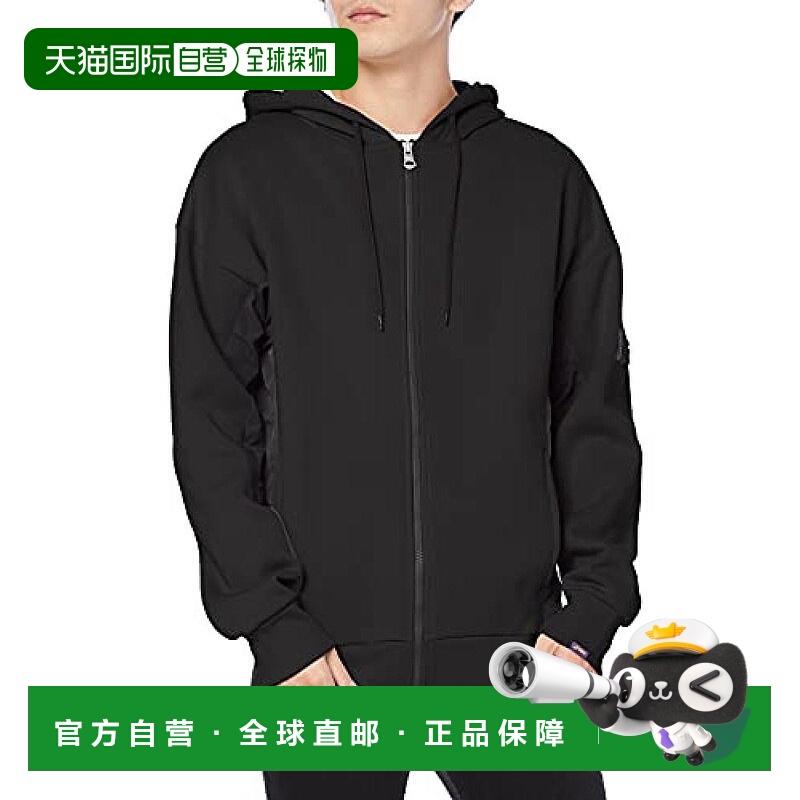 【日本直邮】ASICS Brushed男式拉链长袖帽衫M黑色 2201A021卫衣