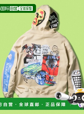 日本直邮HUF 男女同款 Gimme The Loot 连帽衫 26S_PF00805