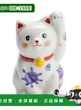日本直邮九谷烧糕点 招财猫 蓝莓果酱 / 黑藏窑摆件 招财猫 人气