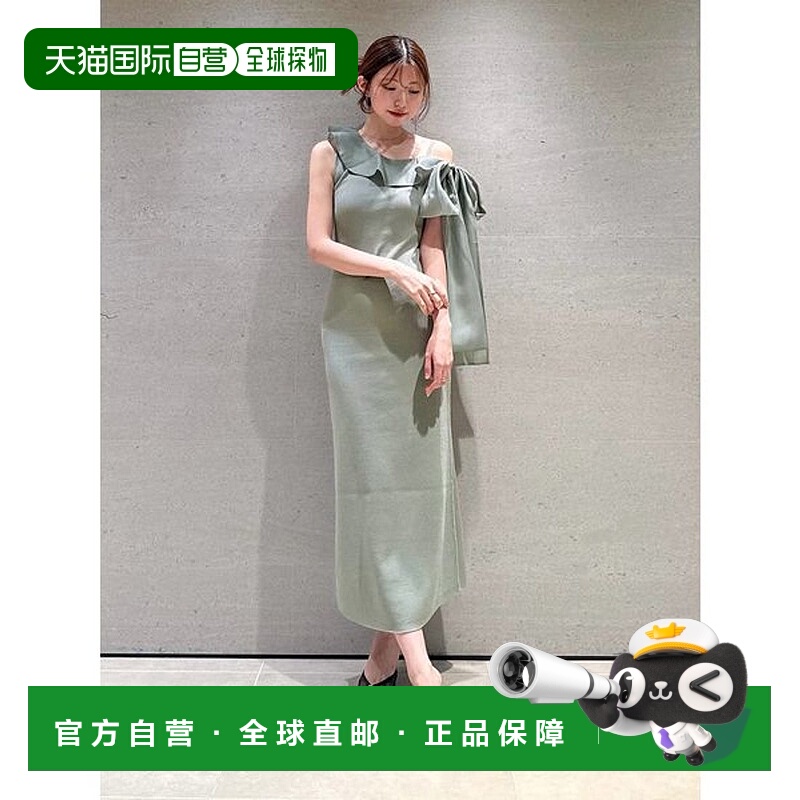 日本直邮SNIDEL 全褶带蝴蝶结针织连衣裙 [SN1728EW044985] 连衣