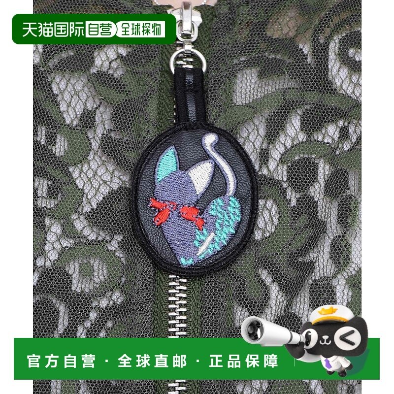 1h可退 日本直邮ScoLar 女装 猫咪刺绣蕾丝拼接网纱夹克 153614