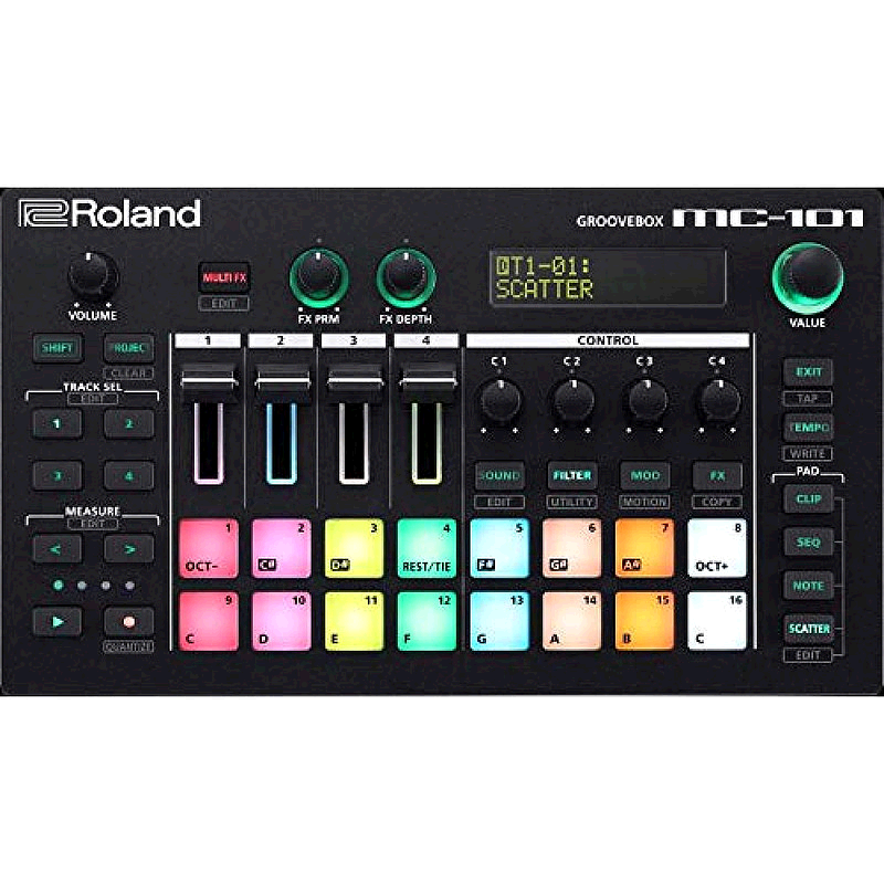 【日本直邮】Roland罗兰MC-101 GROOVEBOX音序录音合成器鼓机效果