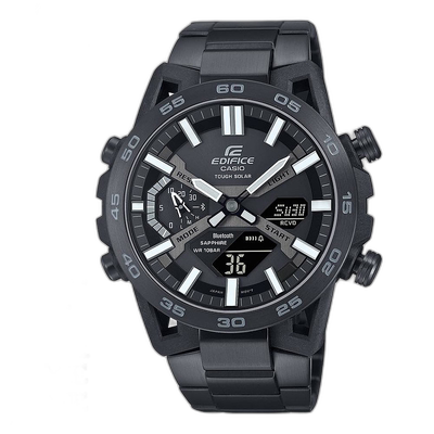 日本直邮 CASIO卡西欧EDIFICE SOSPENSIONE太阳能吊臂设计全黑ECB