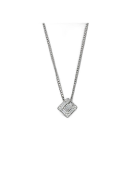 日本直邮日潮 agete 阿卡朵PT950/PT850钻石项链白色 均码白金