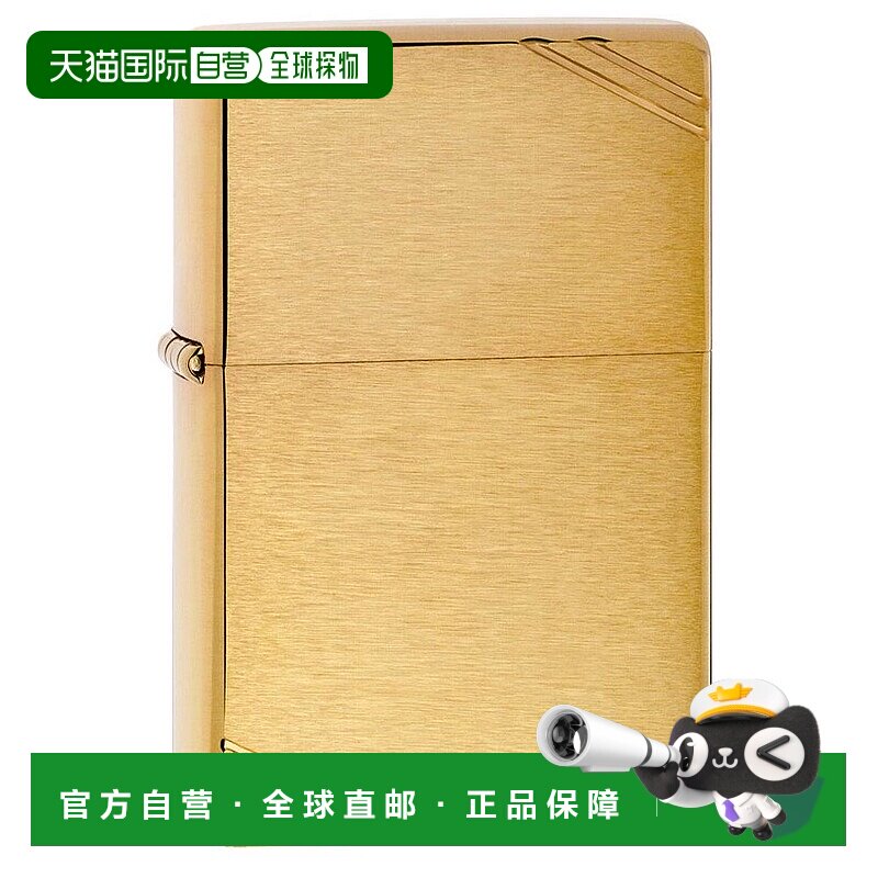 【日本直邮】ZIPPO之宝打火机1937复刻拉丝金纯色简约款240芝宝