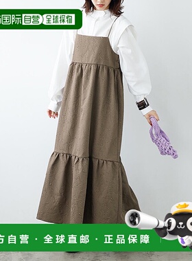 日本直邮GeeRA 蓬松提花紧身连衣裙 [R04609EW12043]背带裙