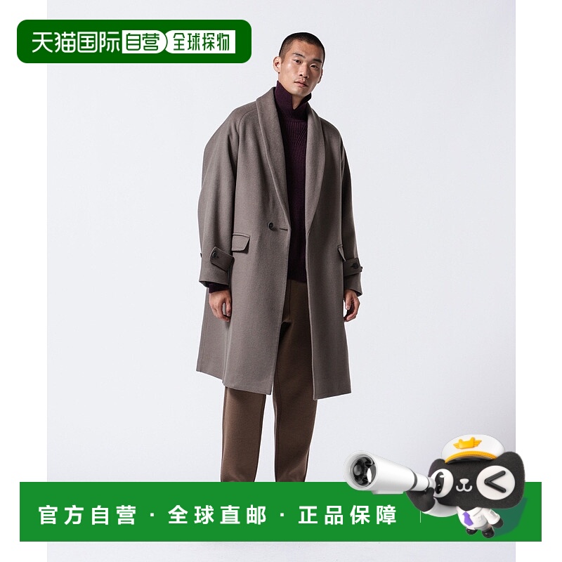 日本直邮NANO universe ASSEMBLANC 丝绸混纺双层布短领彩色外套