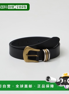 1h可退 日本直邮STUDIOUS 女士 重磅牛革混色电镀扣腰带 12568200