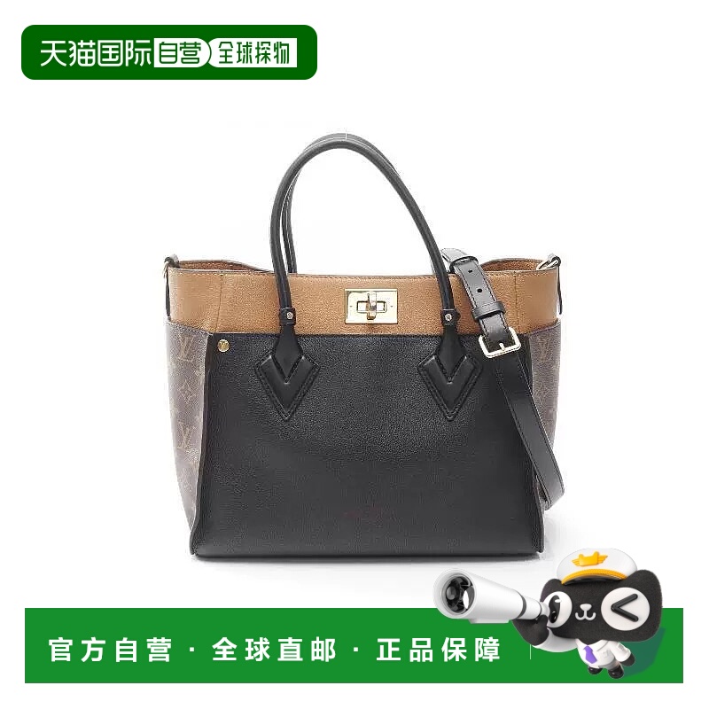 1h可退 日本直邮中古LV路易威登女包B级9新On My Side MM牛皮手提