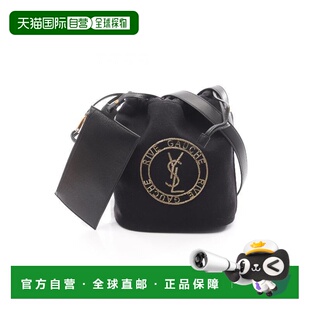 日本直邮中古YSL圣罗兰女包S级99新Shoulder bag肩包羊毛斜挎包黑