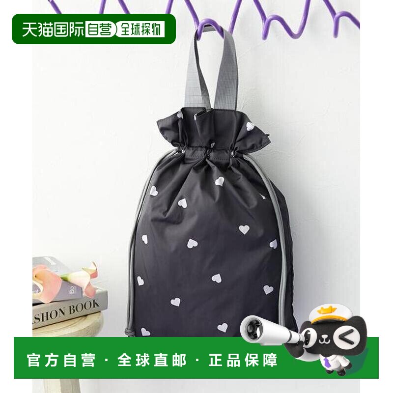 日本直邮devirock 爱心图案带手柄束口袋 儿童服装 女童 学校包 2