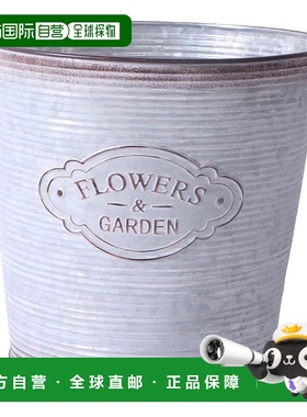 【日本直邮】Bestco NE-737 圆形锡篮 中号 适用于小物件 带塑料