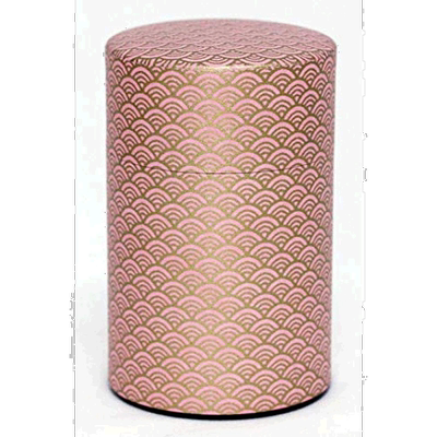 【日本直邮】kotodo江东堂 长型和纸和染缸茶叶罐粉色