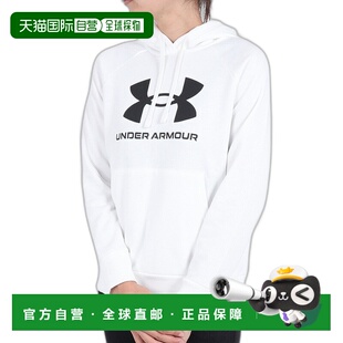 日本直邮Under Armour 字母印花连帽长袖卫衣 女款 白色安德玛