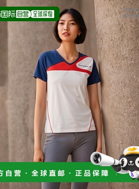 日本直邮LUCENT 女式比赛衬衫无领白色网球 XLH2250 女式短袖