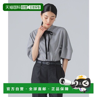 女装 BEAMS 千鸟格纹 蝴蝶结长袖 6401 1h可退 上衣 日本直邮EFFE