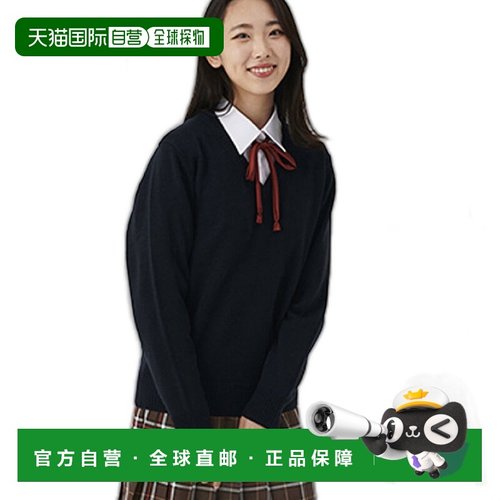 日本直邮kanko 女士/男士 学校棉质V领毛衣 KHS414