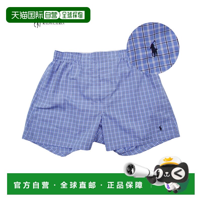 日本直邮拉夫劳伦 POLO RALPH LAUREN 男士平角内裤 前开襟 棉 波
