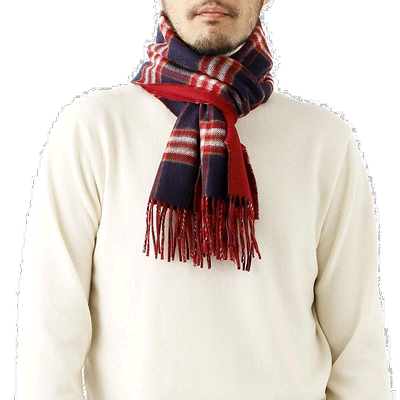 日本直邮Johnstons of Elgin  羊绒双面围巾 男女通用 wa000020 r