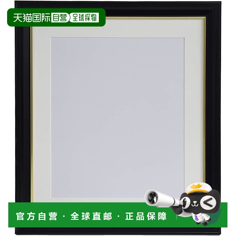 【日本直邮】Fujicolor富士胶片肖像相框 四切 黑 木制 无反射PET