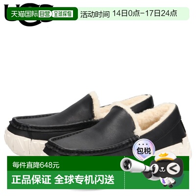 日本直邮UGG Ascot Wrap Tech Noir 男士一脚蹬乐福鞋厚底1171791