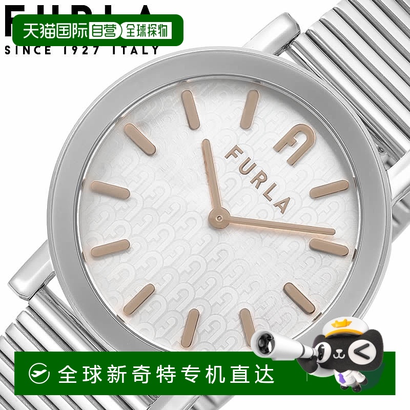 日本直邮FURLA 手表简约造型女士银色WW00003007L1流行时尚可爱新