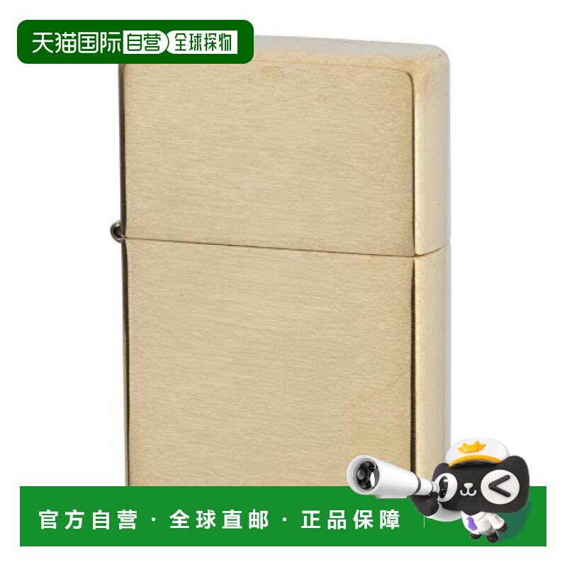 【日本直邮】ZIPPO之宝打火机纯铜素面拉丝金色哑光240CC
