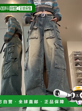 日本直邮WESTSEA 女士复古色落宽松牛仔工装裤 SELAB21T0691
