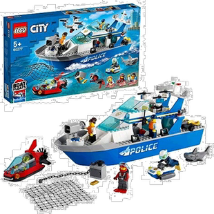 【日本直邮】LEGO乐高积木城市公安巡逻艇60277小颗粒儿童拼插玩