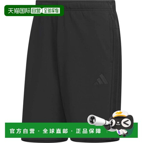 日本直邮adidas 3STRIPES REGULAR FIT DOUBLE KNIT 短裤 黑色
