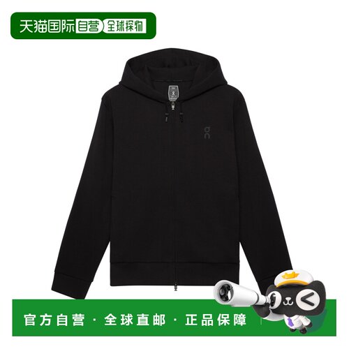 日潮跑腿ON昂跑 男士 Focus Tech 拉链连帽衫卫衣 Black L 1mf303
