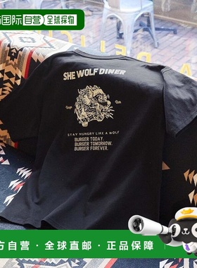 1h可退 日本直邮FREAK'S STORE SHE WOLF DINER联名狼图案大版型T