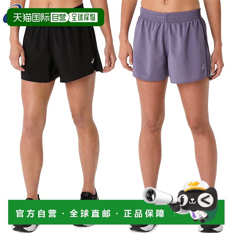日本直邮ASICS 女款 Running Dry 4 英寸短裤服饰跑步训练长裤短