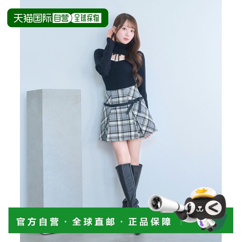 1h可退 日本直邮Rose Muse 女装 格纹丝带迷你裙 RM254SK1108