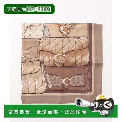 1h可退 日本直邮COACH 蔻驰 女士塔比包印花丝绸方巾 CAS76 TN2