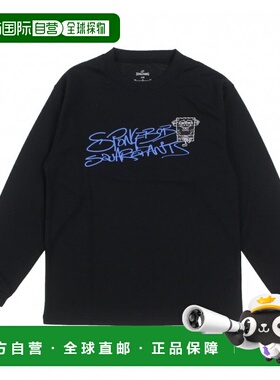 日本直邮SPALDING 儿童篮球长袖T恤 海绵宝宝涂鸦款 [SJT25186S]
