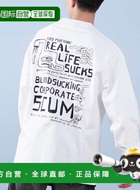 1h可退 日本直邮【TOY MACHINE】男女同款街头风宽松印花长袖T恤