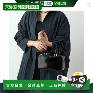 日本直邮Christian Villa 波士顿包 6151 女士皮革珐琅单肩包 黑