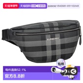 日本直邮BURBERRY博柏利腰包运动户外黑色男女通用经典 大牌简约风