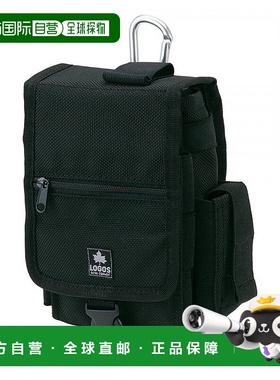 【日本直邮】LOGOS腰包黑色带卡扣带带收纳口袋88220050单肩包