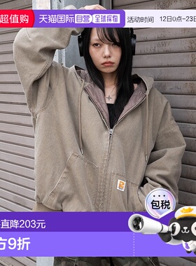 1h可退 日本直邮WEGO 女士2025秋冬新款 工装风连帽绗缝短外套 Y2