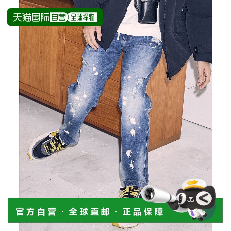 1h可退 日本直邮ADAM PATEK 男女同款破洞修身牛仔裤 AP2228020,o