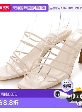 日本直邮Menue 方形包头带扣凉鞋 ME8623BW00711单鞋