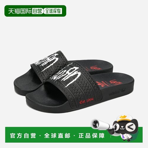 日本直邮adidas ADILETTE x KORN 男女士低帮运动鞋 CORE BLACK/F